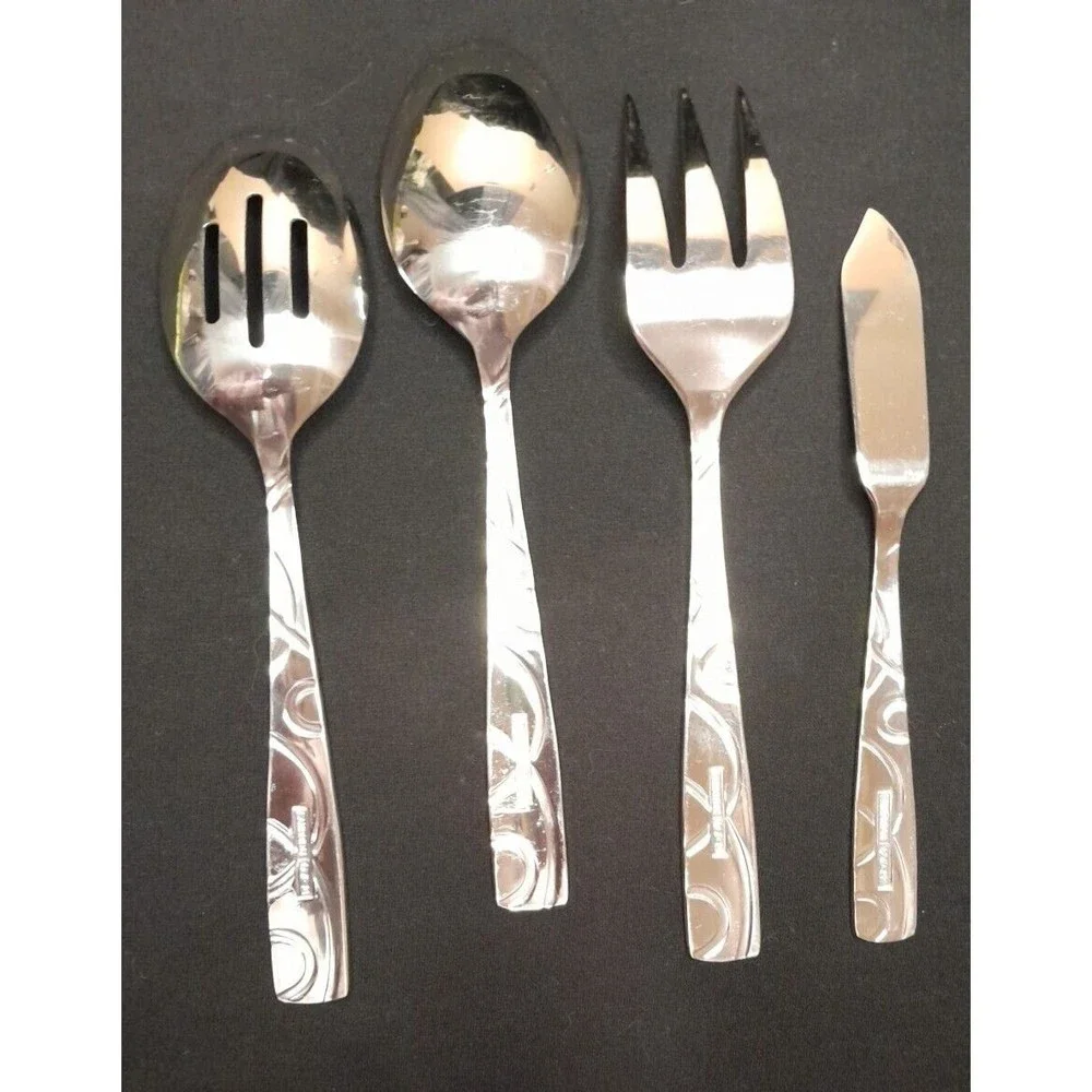 Cambridge Conquest Sand  Serving Spoons Fork Butter Knife Stainless Steel 11-21